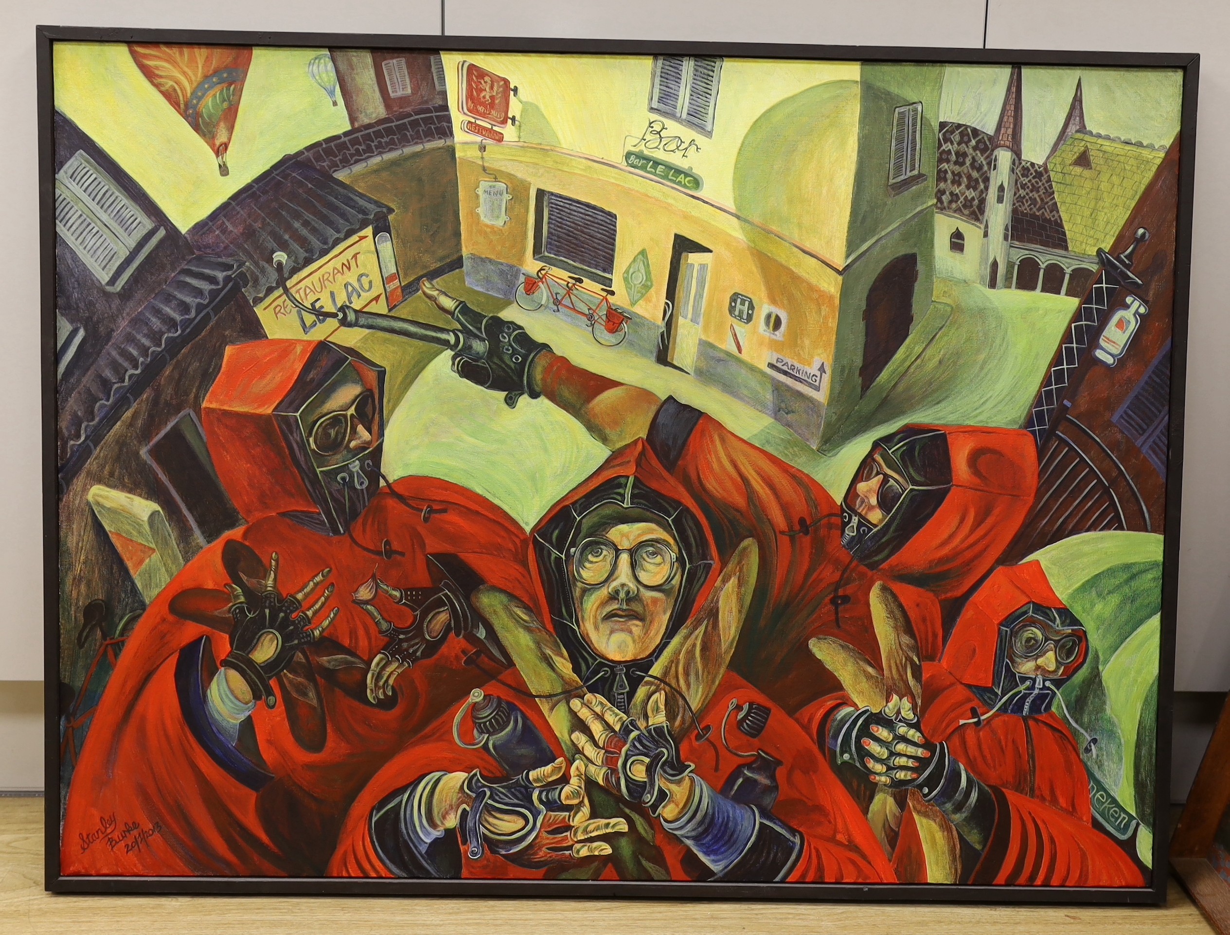 Stanley Burke (Contemporary), oil on canvas, “Boulangeried in Bourgogne”, signed and dated 2013, 76 x 101cm